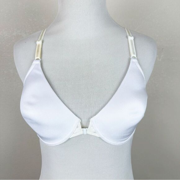 Victorias Secret Vintage 90s White Demi Bra Tee Shirt 34C - Picture 1 of 7